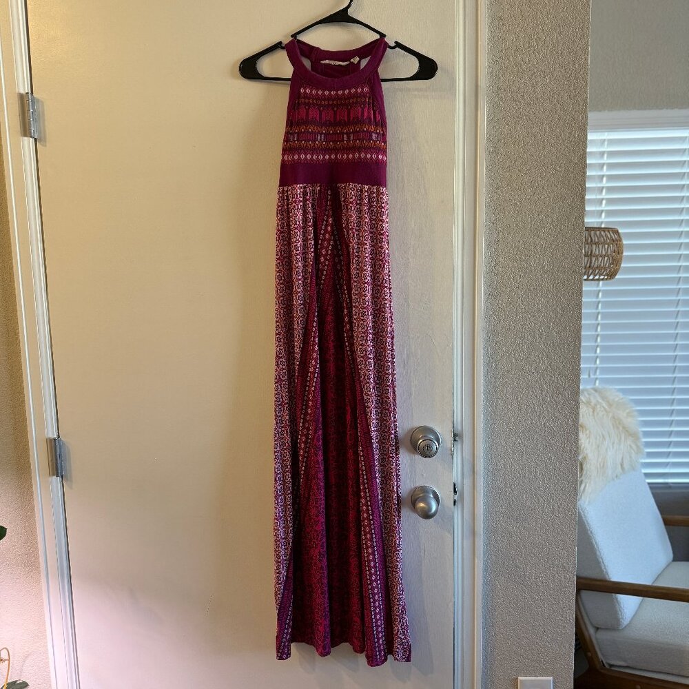 Athleta Persia Rio Raspberry Racerback Maxi Dress with Built-in Bra - Womens XXS